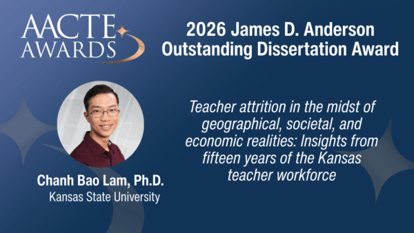 2026 AACTE James D. Anderson Outstanding Dissertation Award